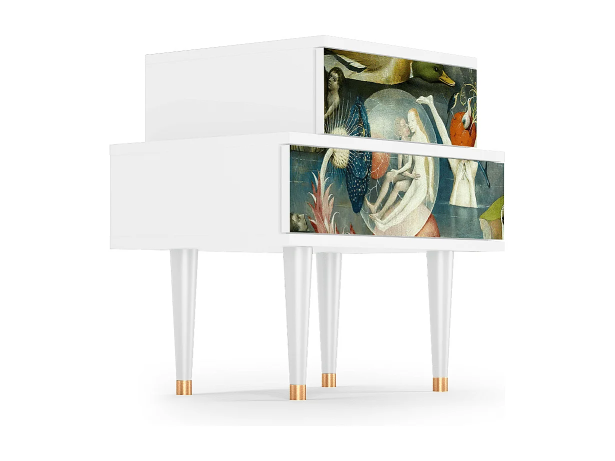 Table de nuit - 58х58х41 cm - NS1 - The Garden Of by Bosch, Blanc