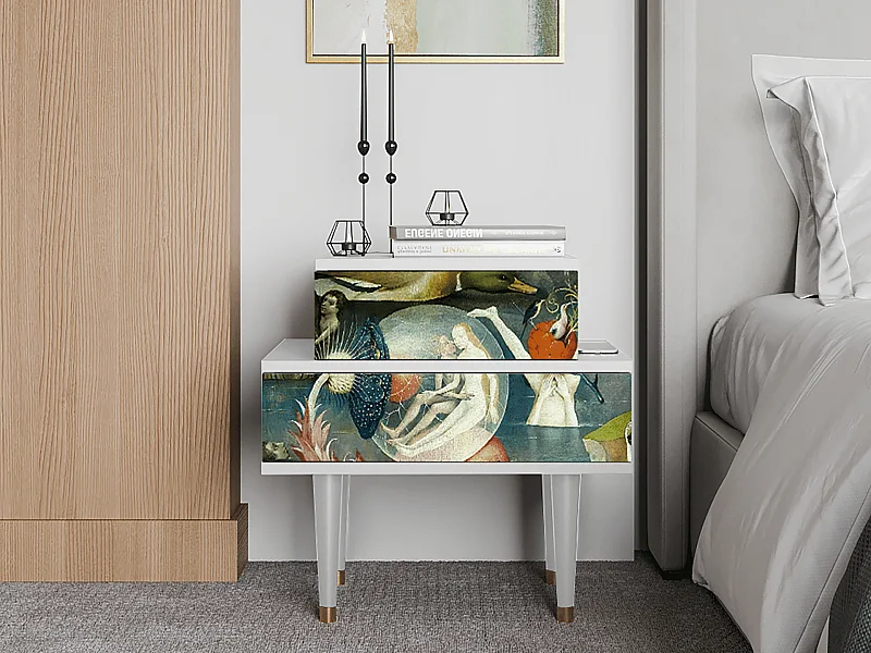 Table de nuit - 58х58х41 cm - NS1 - The Garden Of by Bosch, Blanc