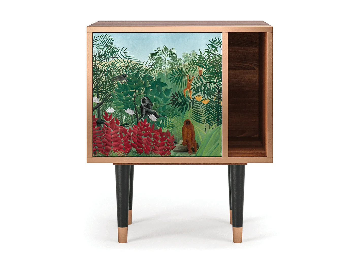Table de nuit - 57х69х48 cm - S2 - Jungles in Paris, Noyer
