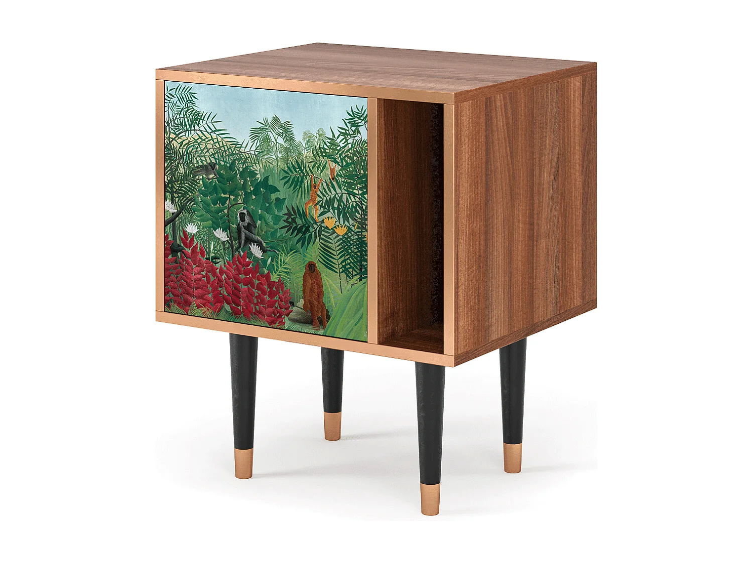 Table de nuit - 57х69х48 cm - S2 - Jungles in Paris, Noyer