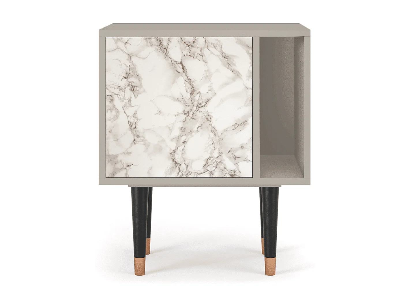 Table de nuit - 57х69х48 cm - S2 - Milk Marble, Sable