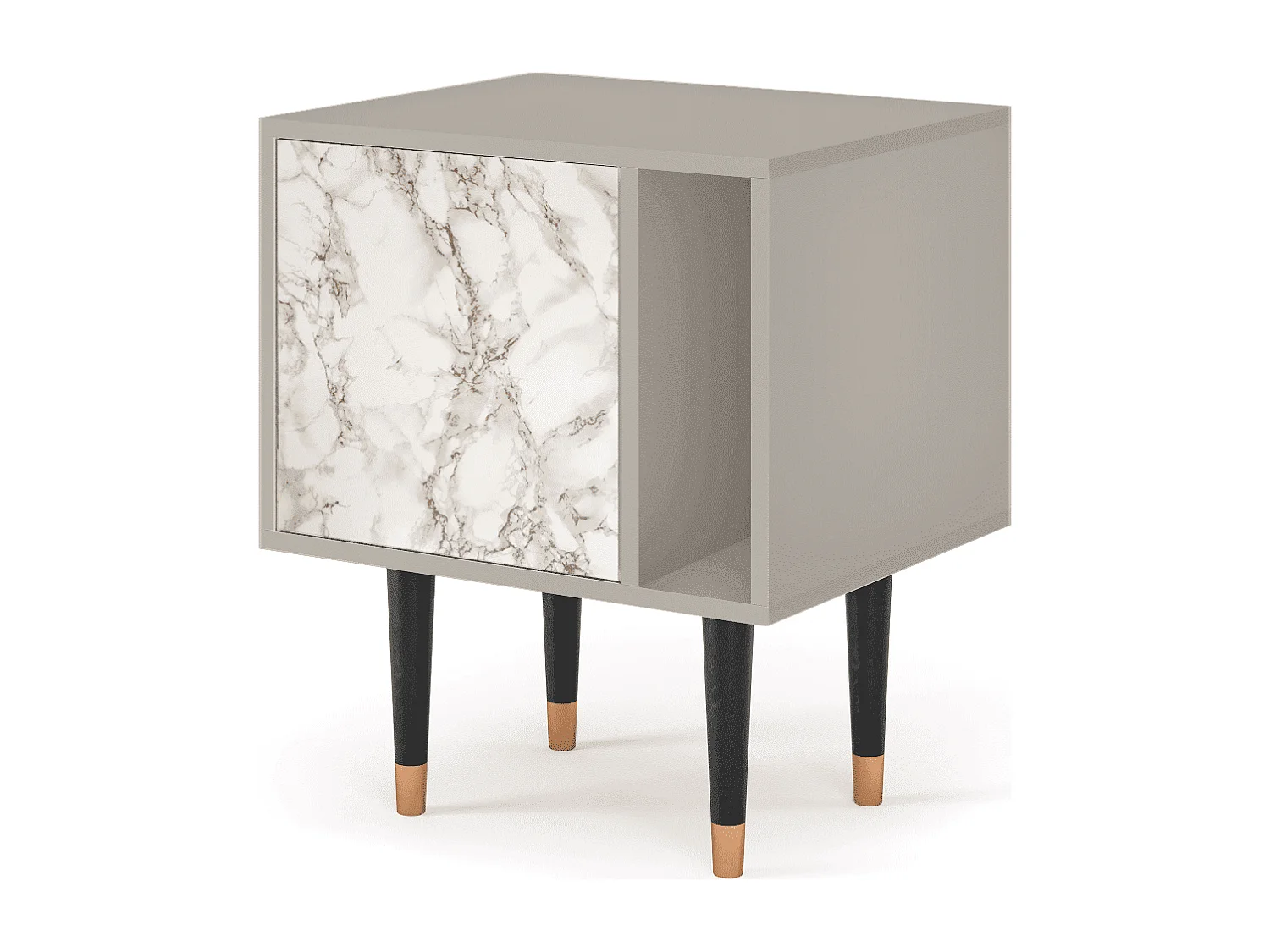 Table de nuit - 57х69х48 cm - S2 - Milk Marble, Sable