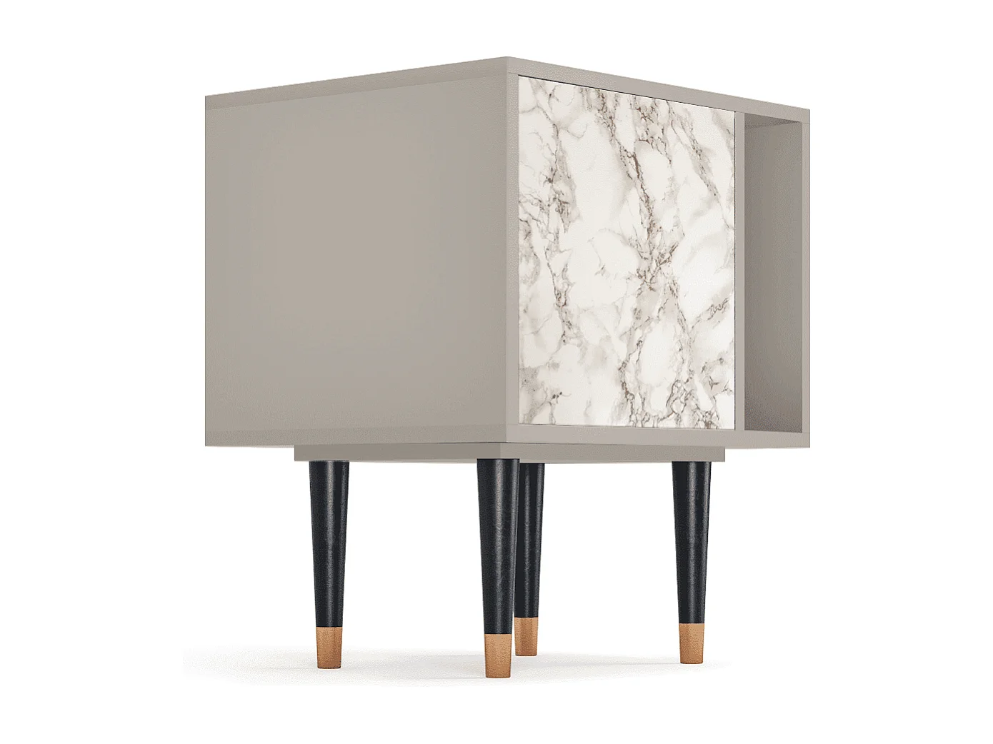 Table de nuit - 57х69х48 cm - S2 - Milk Marble, Sable