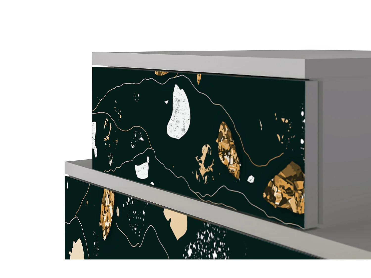 Table de nuit - 58х58х41 cm - NS1 - Space Rocks, Gris