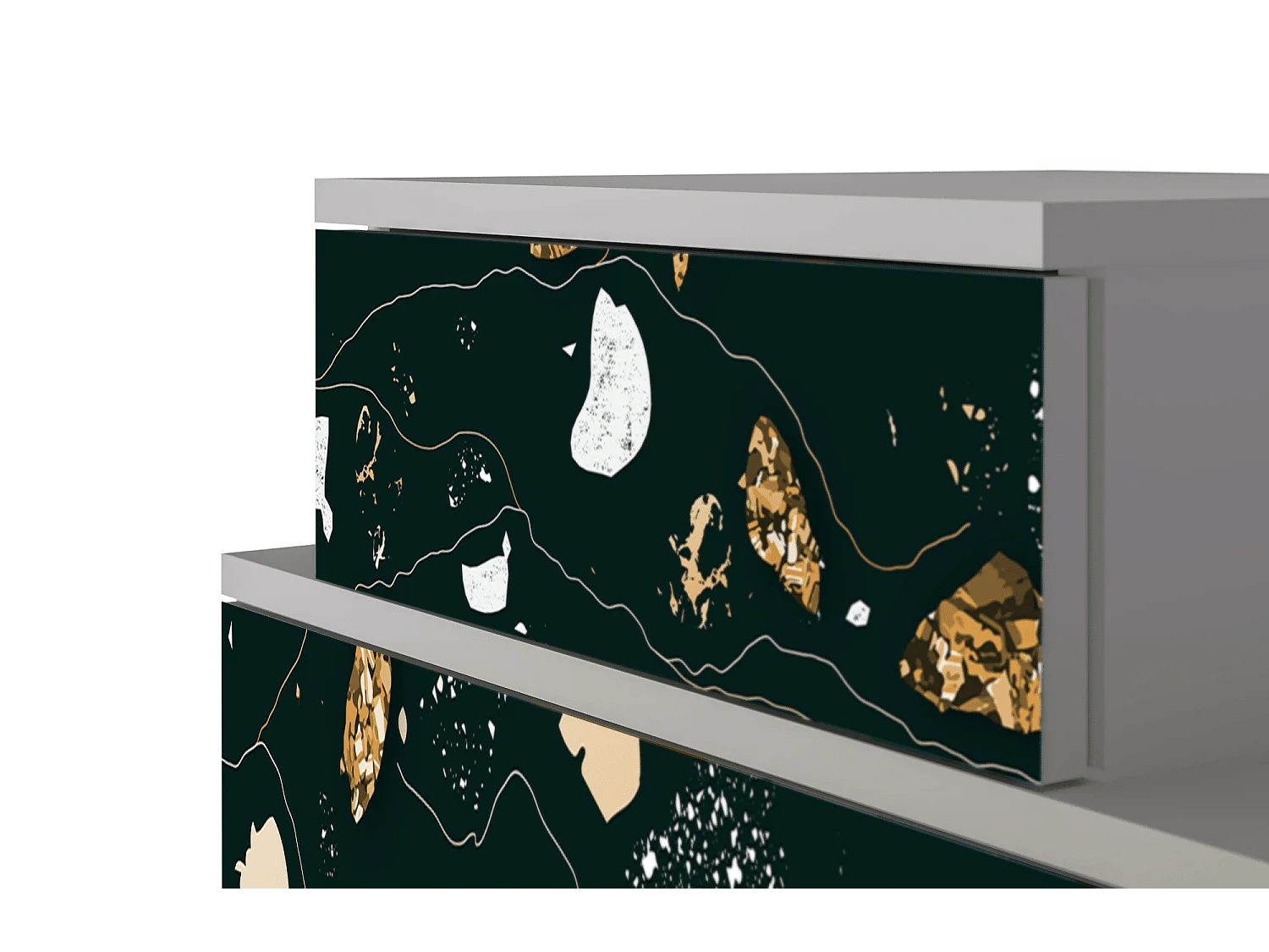 Table de nuit - 58х58х41 cm - NS1 - Space Rocks, Gris