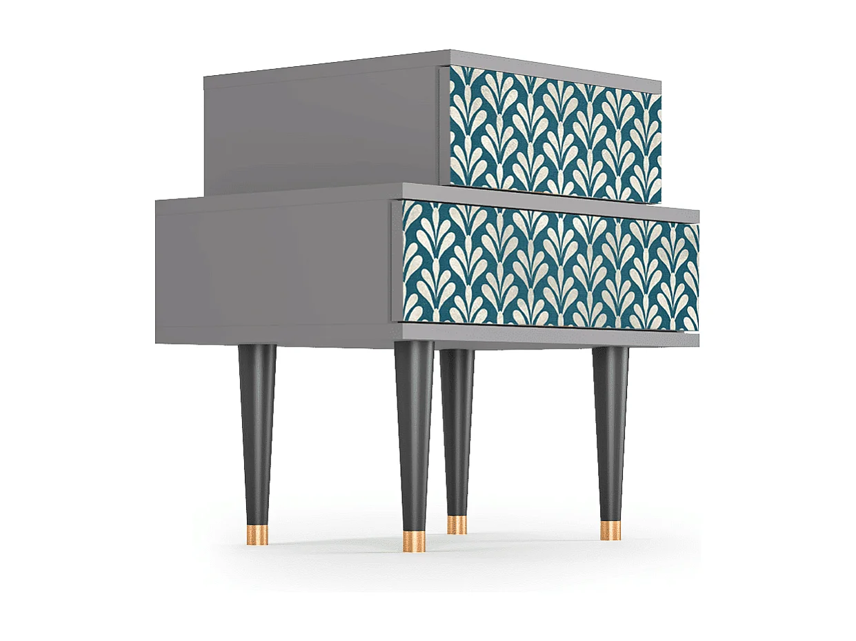 Stolik nocny - 58х58х41 cm - NS1 - Milky Tears, Szary