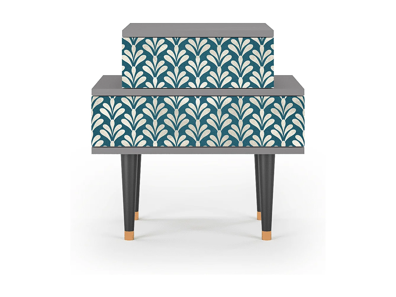 Criado-mudo - 58х58х41 cm - NS1 - Milky Tears, Cinza