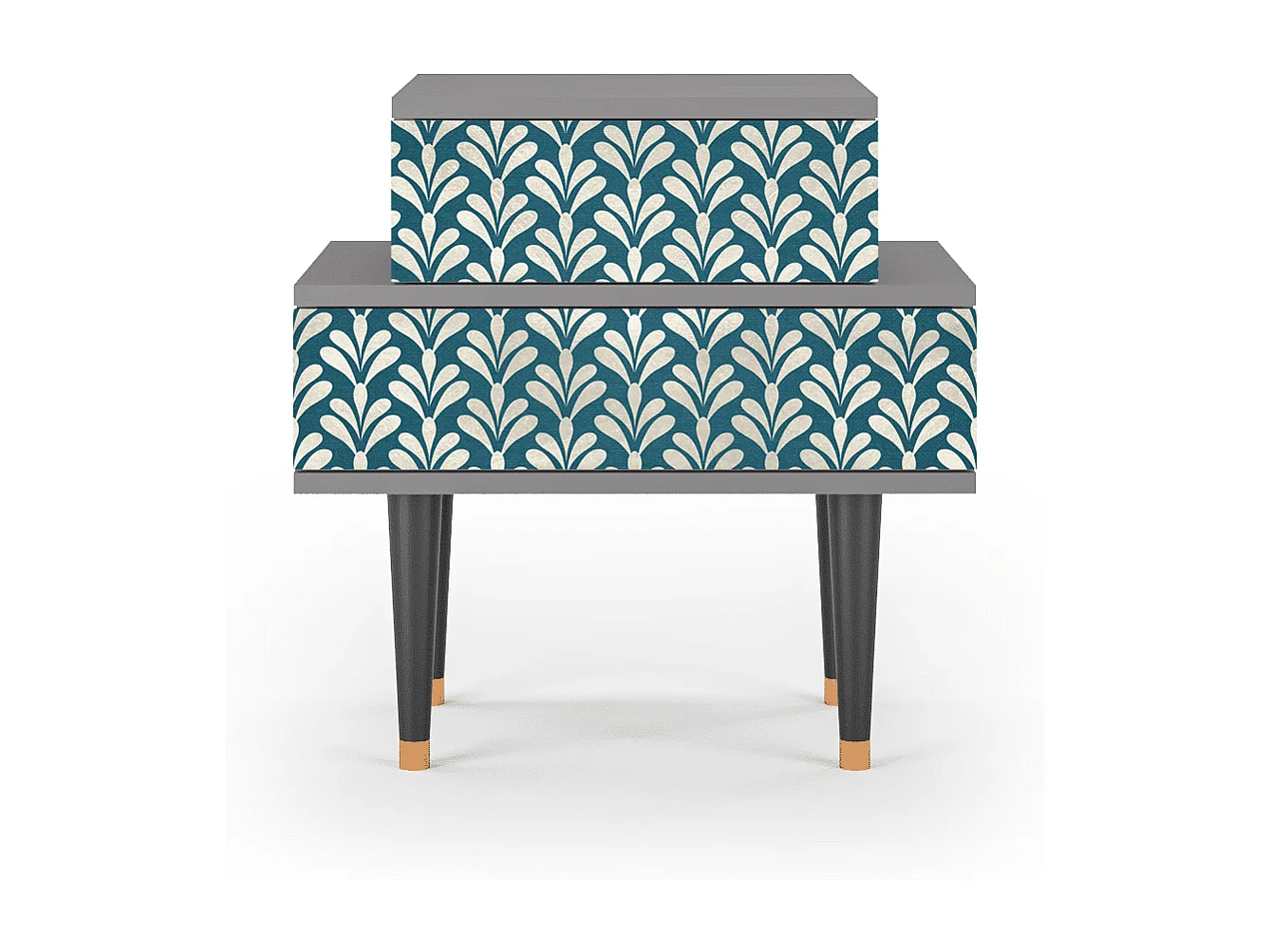 Criado-mudo - 58х58х41 cm - NS1 - Milky Tears, Cinza