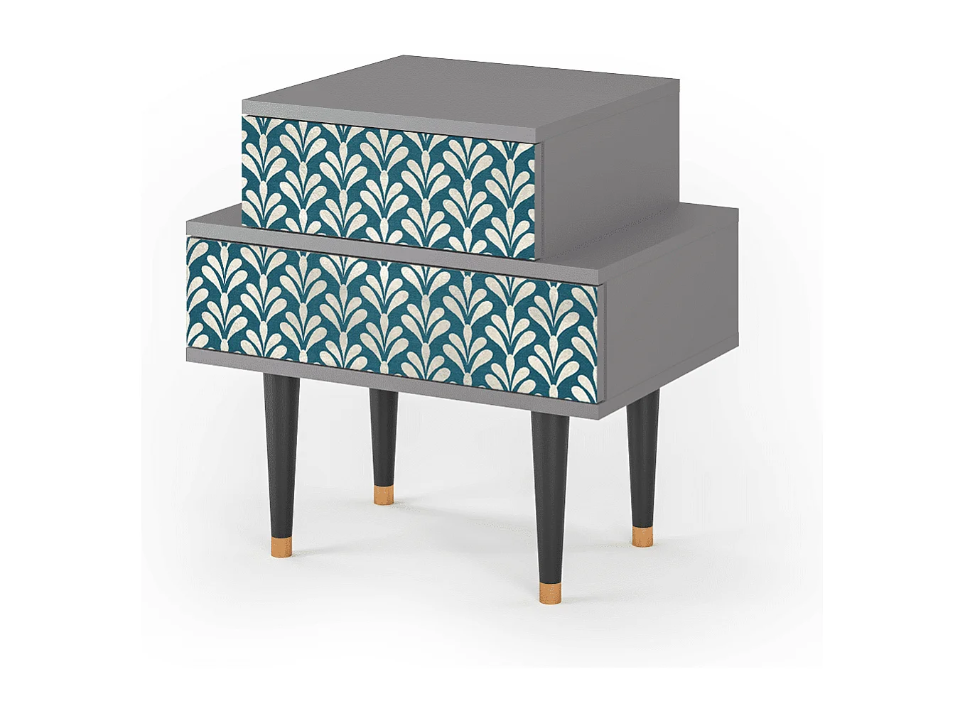 Criado-mudo - 58х58х41 cm - NS1 - Milky Tears, Cinza