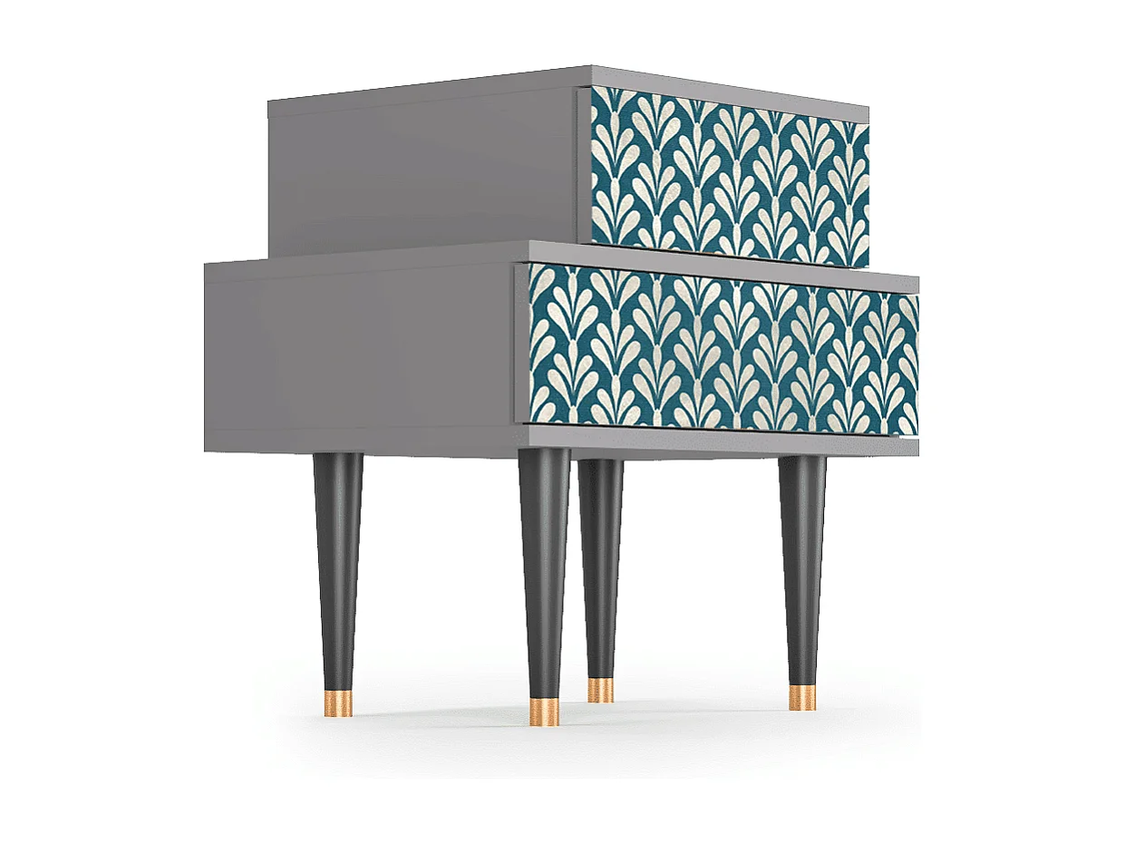 Criado-mudo - 58х58х41 cm - NS1 - Milky Tears, Cinza