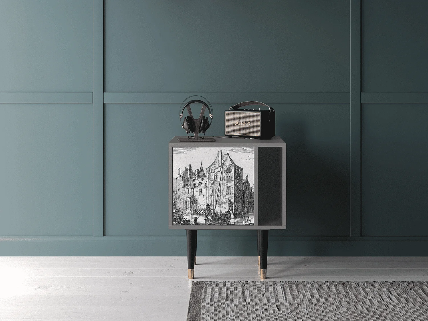 Table de nuit - 57х69х48 cm - S2 - Castle by Breugel, Gris