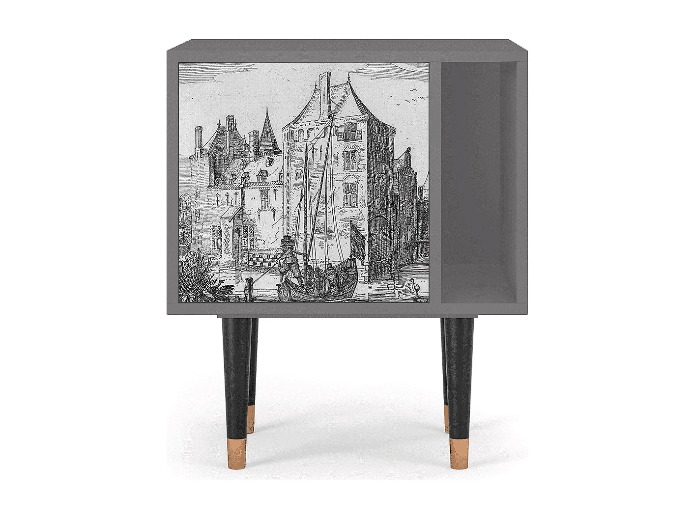Table de nuit - 57х69х48 cm - S2 - Castle by Breugel, Gris