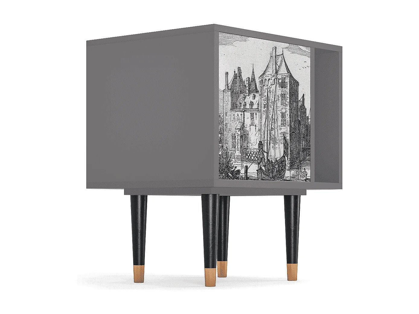 Table de nuit - 57х69х48 cm - S2 - Castle by Breugel, Gris