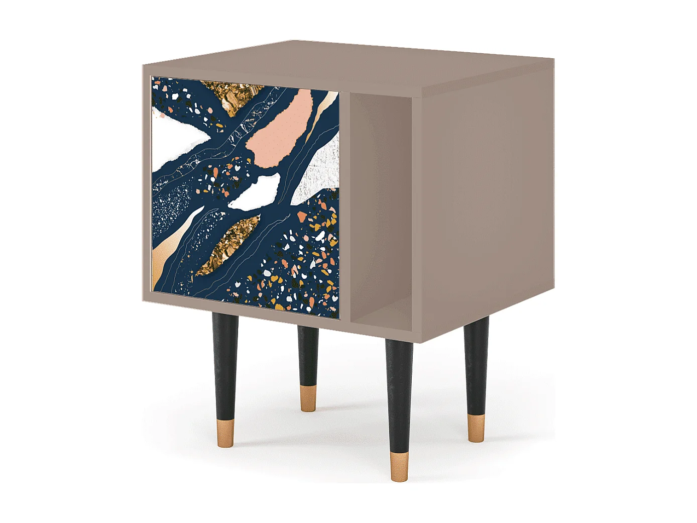 Stolik nocny - 57х69х48 cm - S2 - Nude Iceberg, Latte