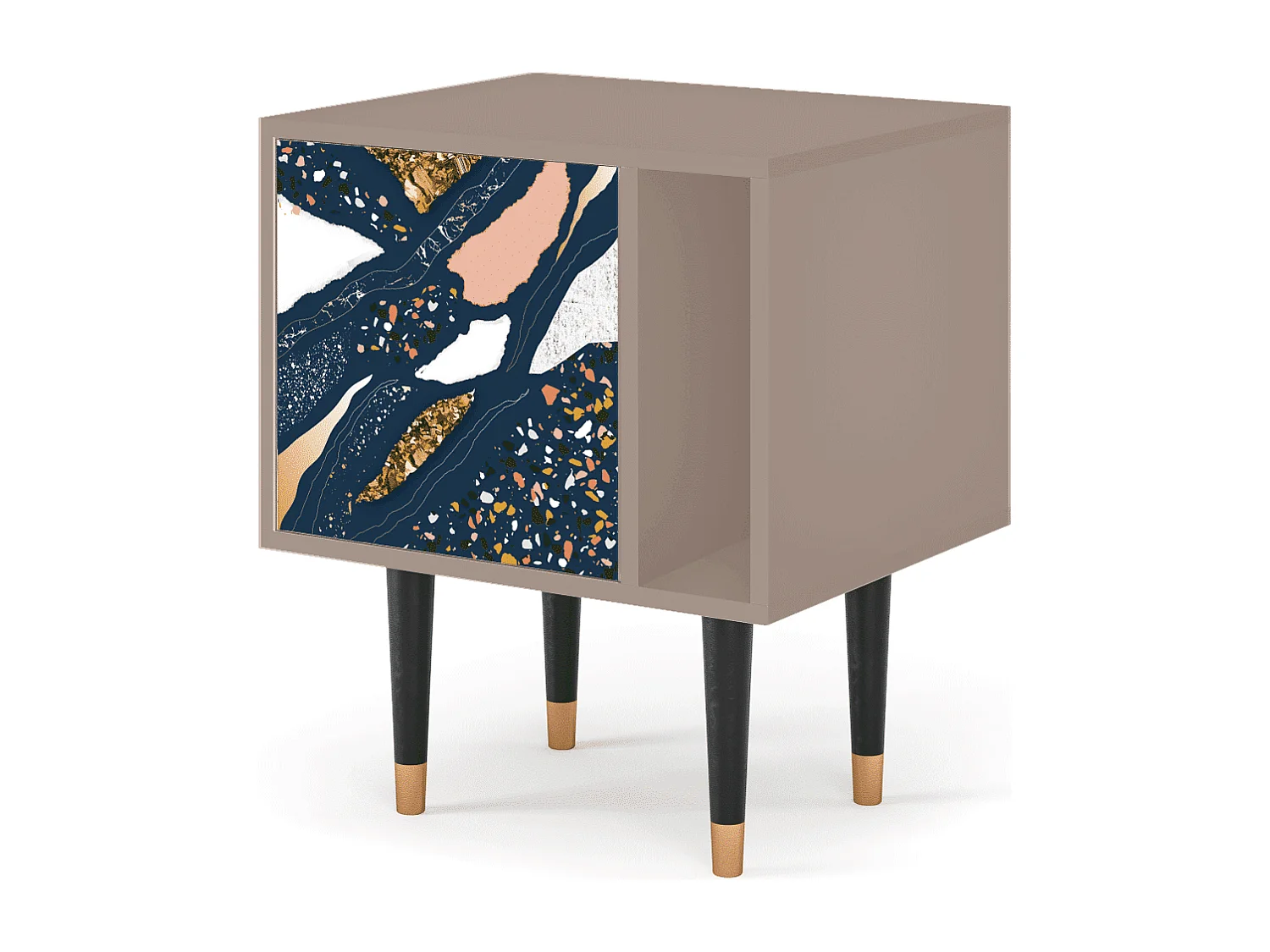 Stolik nocny - 57х69х48 cm - S2 - Nude Iceberg, Latte