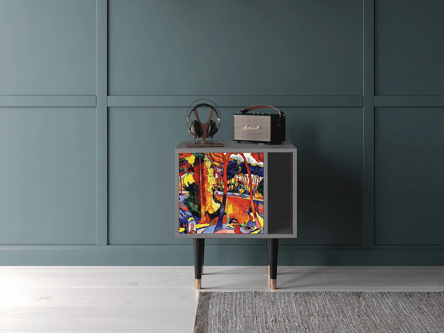 Table de nuit - 57х69х48 cm - S2 - The Turning Road, Gris