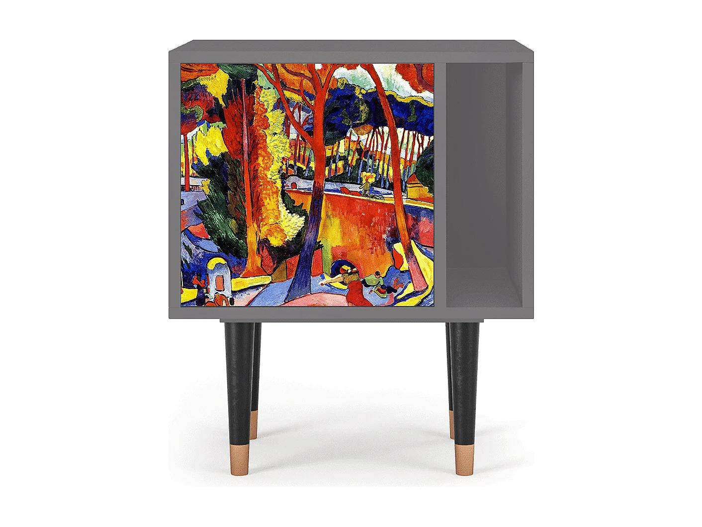 Table de nuit - 57х69х48 cm - S2 - The Turning Road, Gris