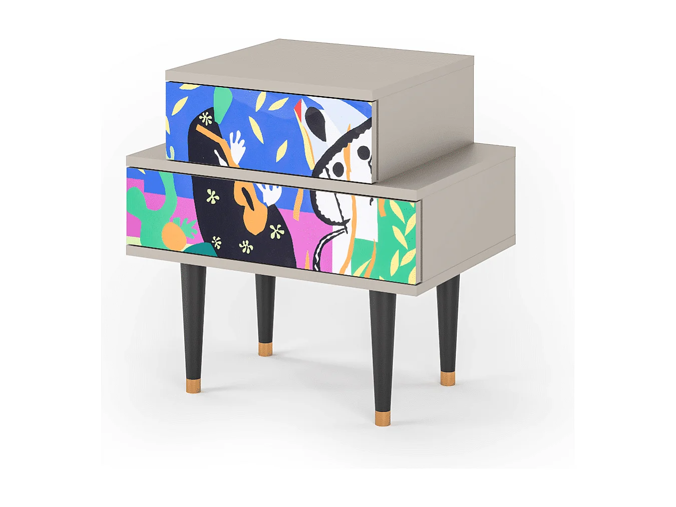 Mesita de noche - 58х58х41 cm - NS1 - La Tristesse du Roi, Arena