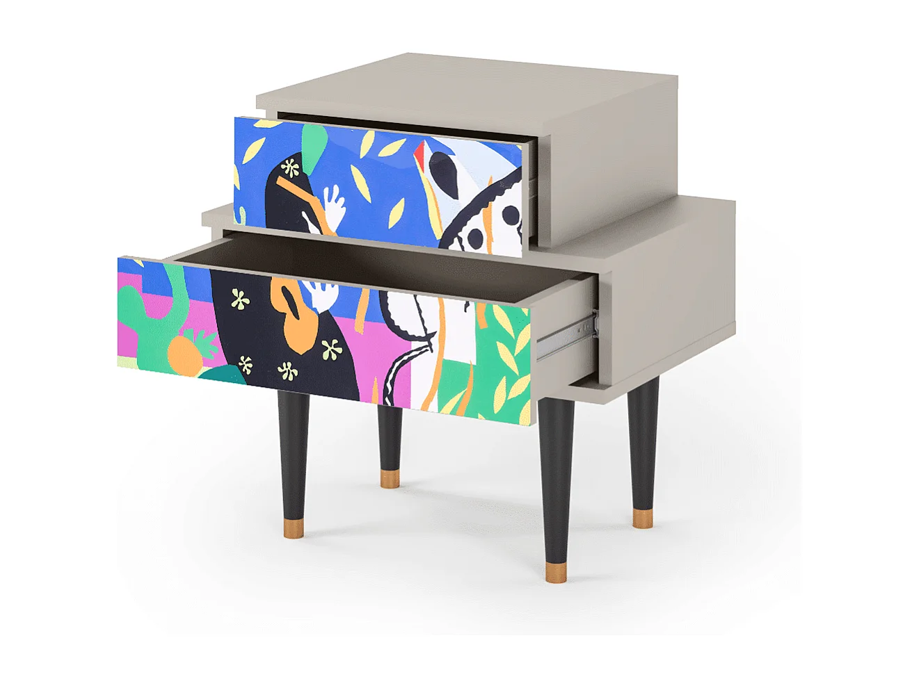 Mesita de noche - 58х58х41 cm - NS1 - La Tristesse du Roi, Arena