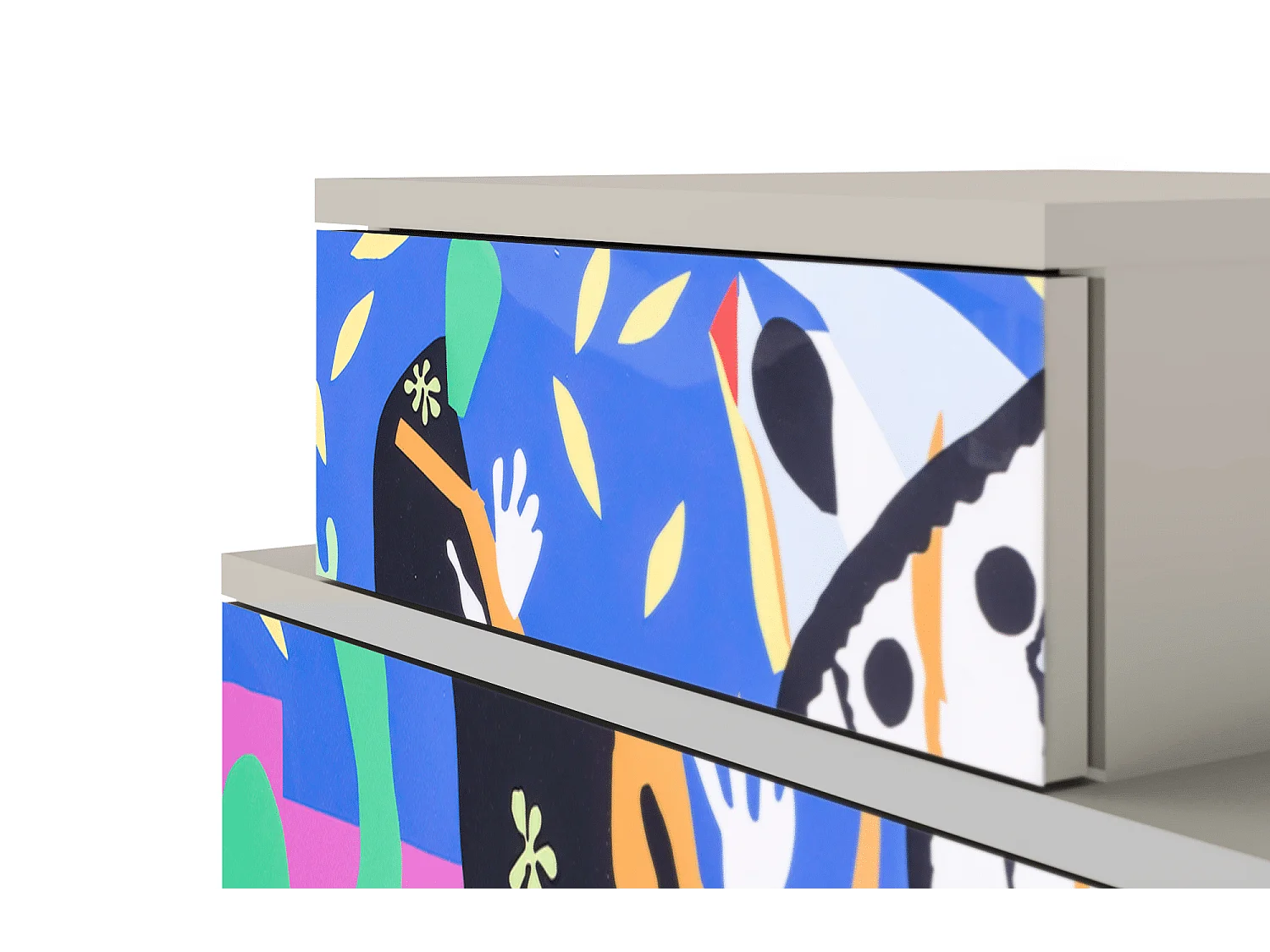 Stolik nocny - 58х58х41 cm - NS1 - La Tristesse du Roi, Piaskowy