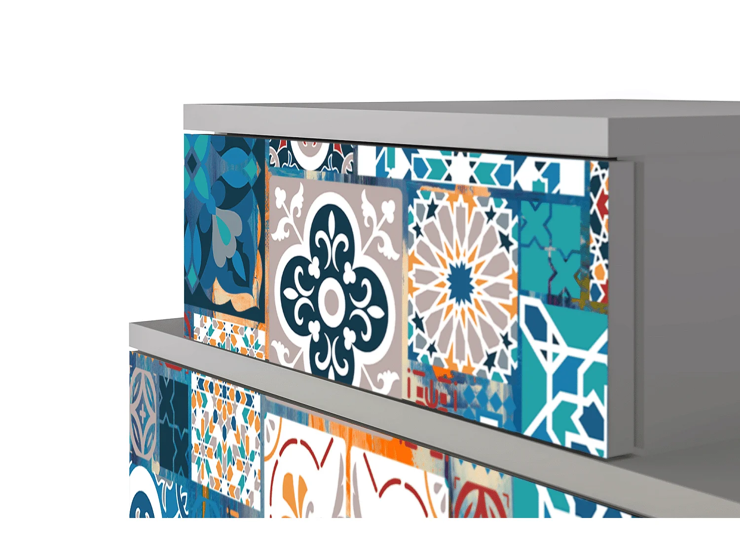 Comodino - 58х58х41 cm - NS1 - Moroccan Market, Grigio