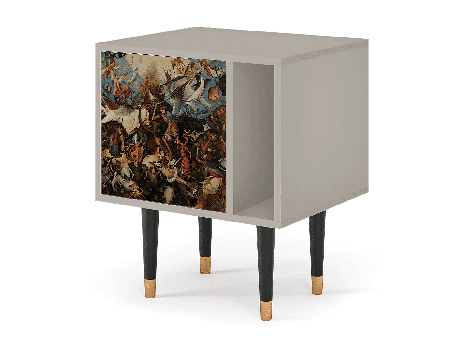 Stolik nocny - 57х69х48 cm - S2 - The Fall, Piaskowy