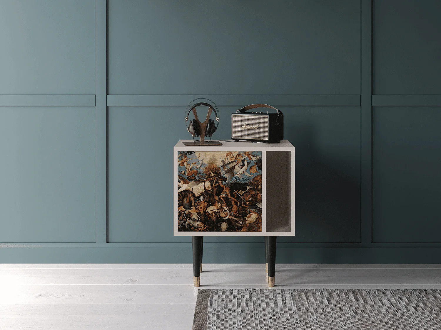 Stolik nocny - 57х69х48 cm - S2 - The Fall, Piaskowy