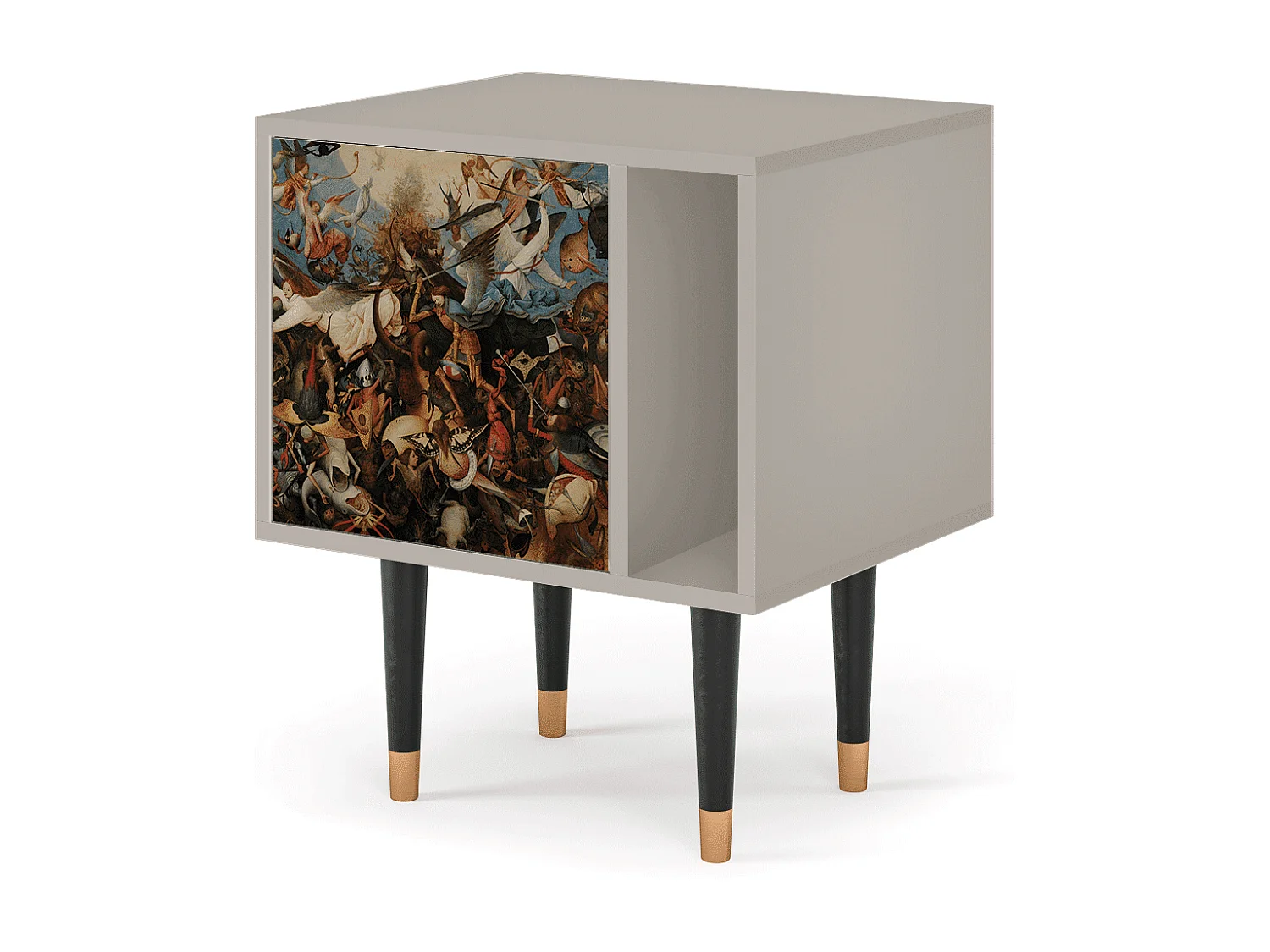 Stolik nocny - 57х69х48 cm - S2 - The Fall, Piaskowy