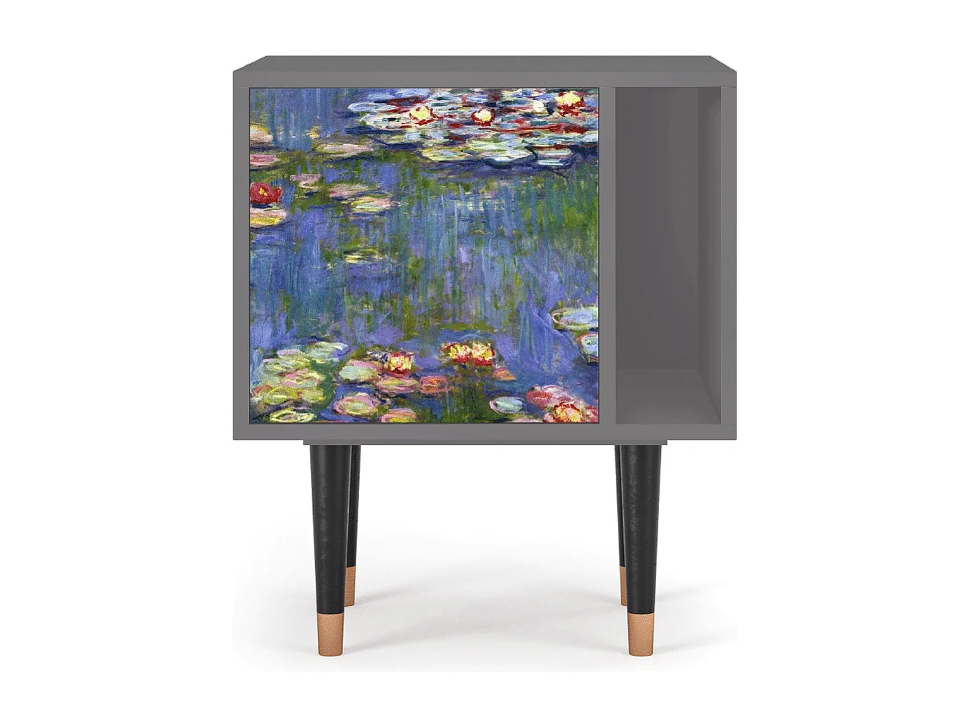 Table de nuit - 57х69х48 cm - S2 - The water lily pond  , Gris