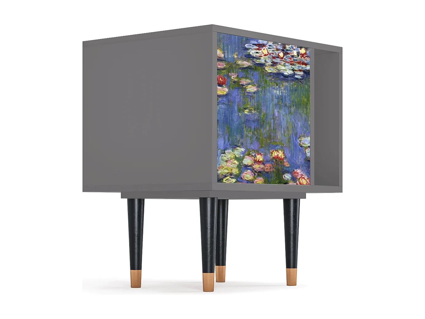 Table de nuit - 57х69х48 cm - S2 - The water lily pond  , Gris