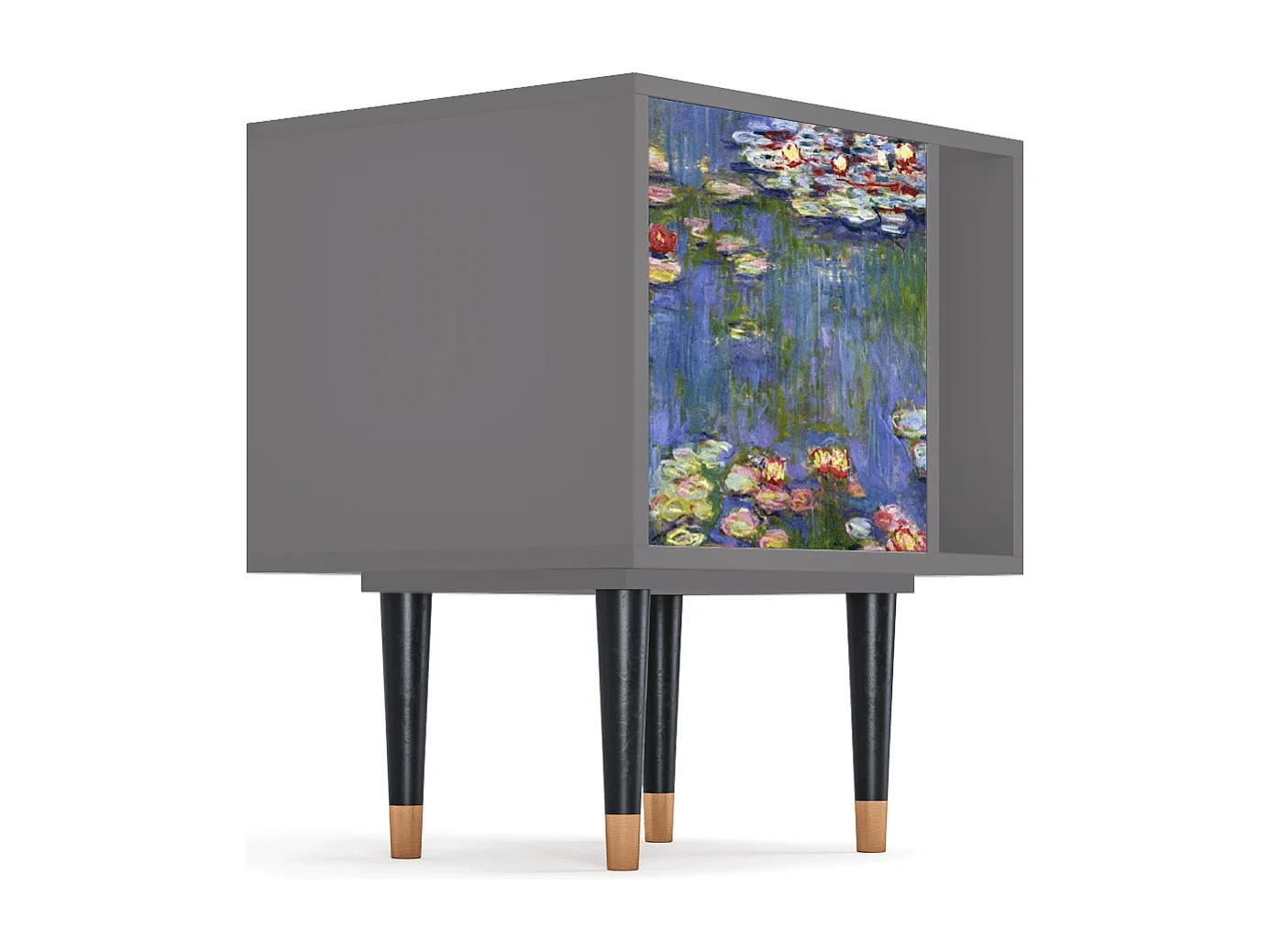 Table de nuit - 57х69х48 cm - S2 - The water lily pond  , Gris