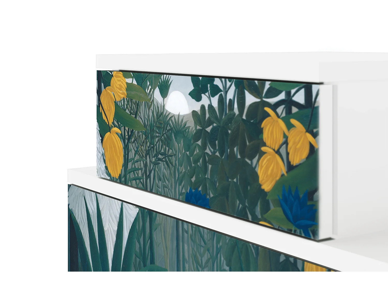 Stolik nocny - 58х58х41 cm - NS1 - The Repast of the Lion, Biały