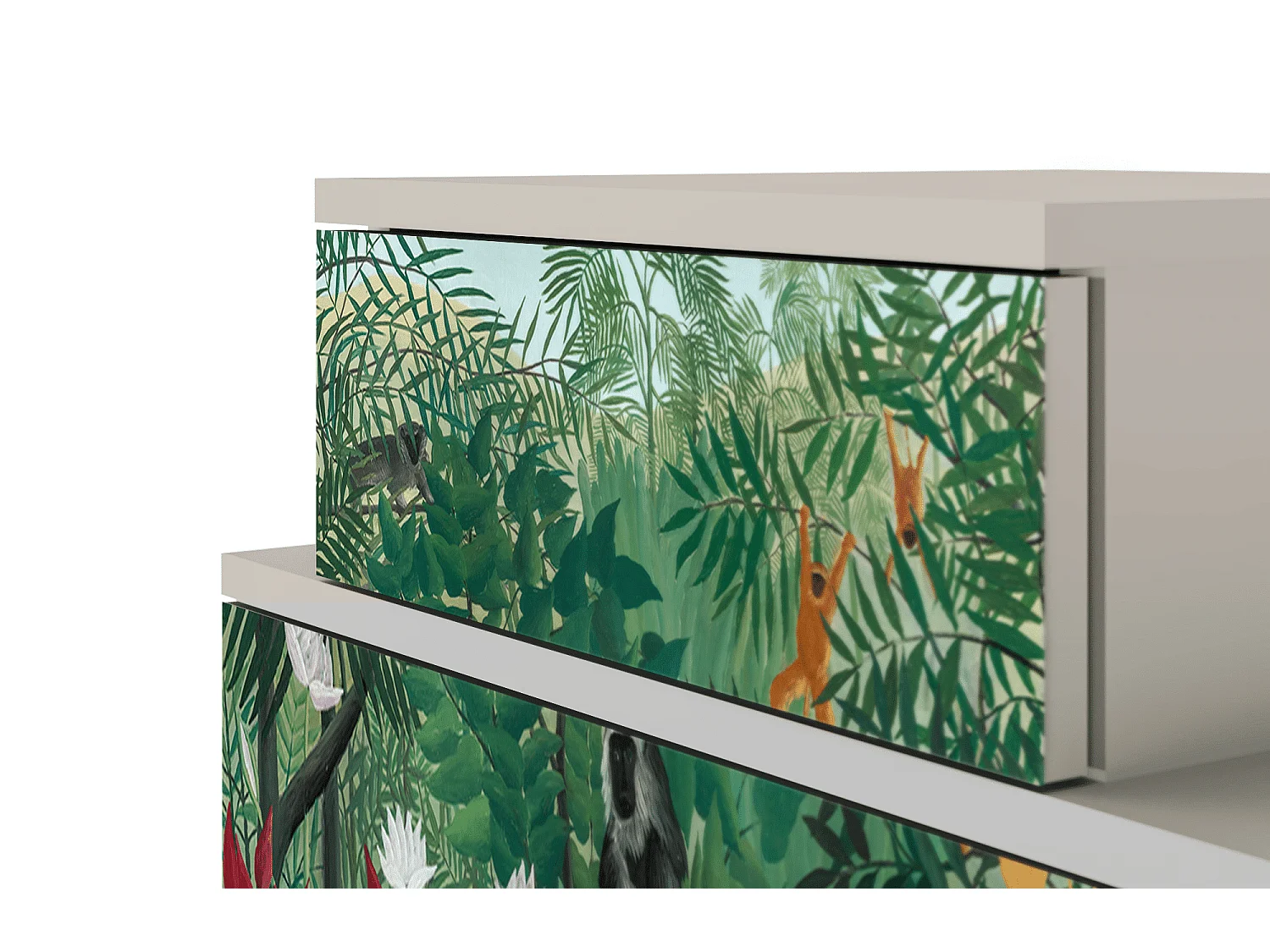 Table de nuit - 58х58х41 cm - NS1 - Jungles in Paris, Sable