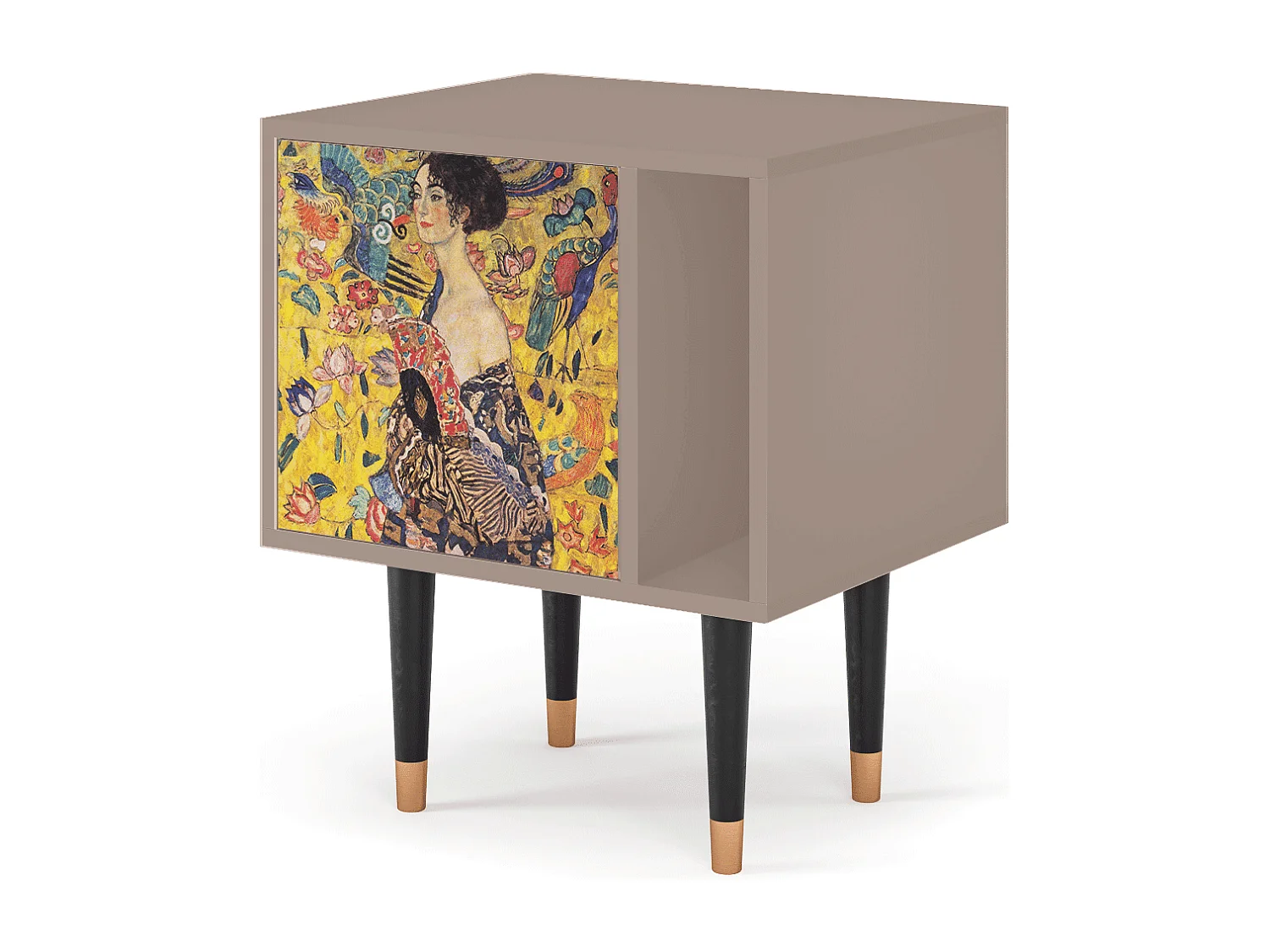 Table de nuit - 57х69х48 cm - S2 - Lady with Fan by Klimt, Latte