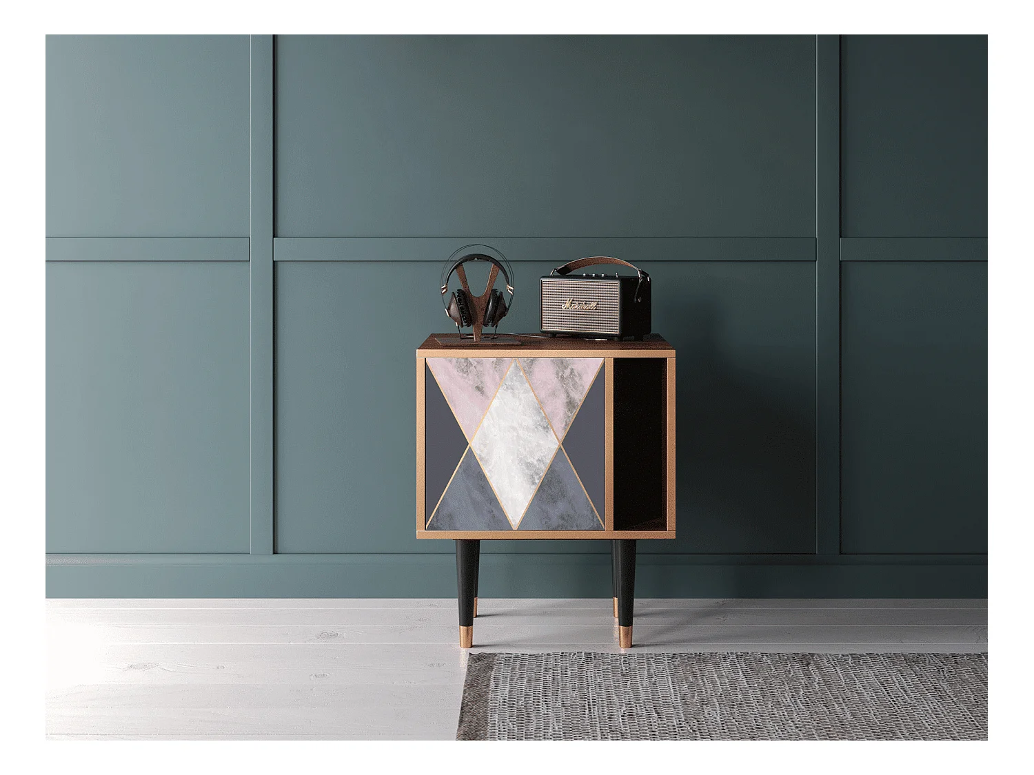 Table de nuit - 57х69х48 cm - S2 - Ideal Harmony, Noyer