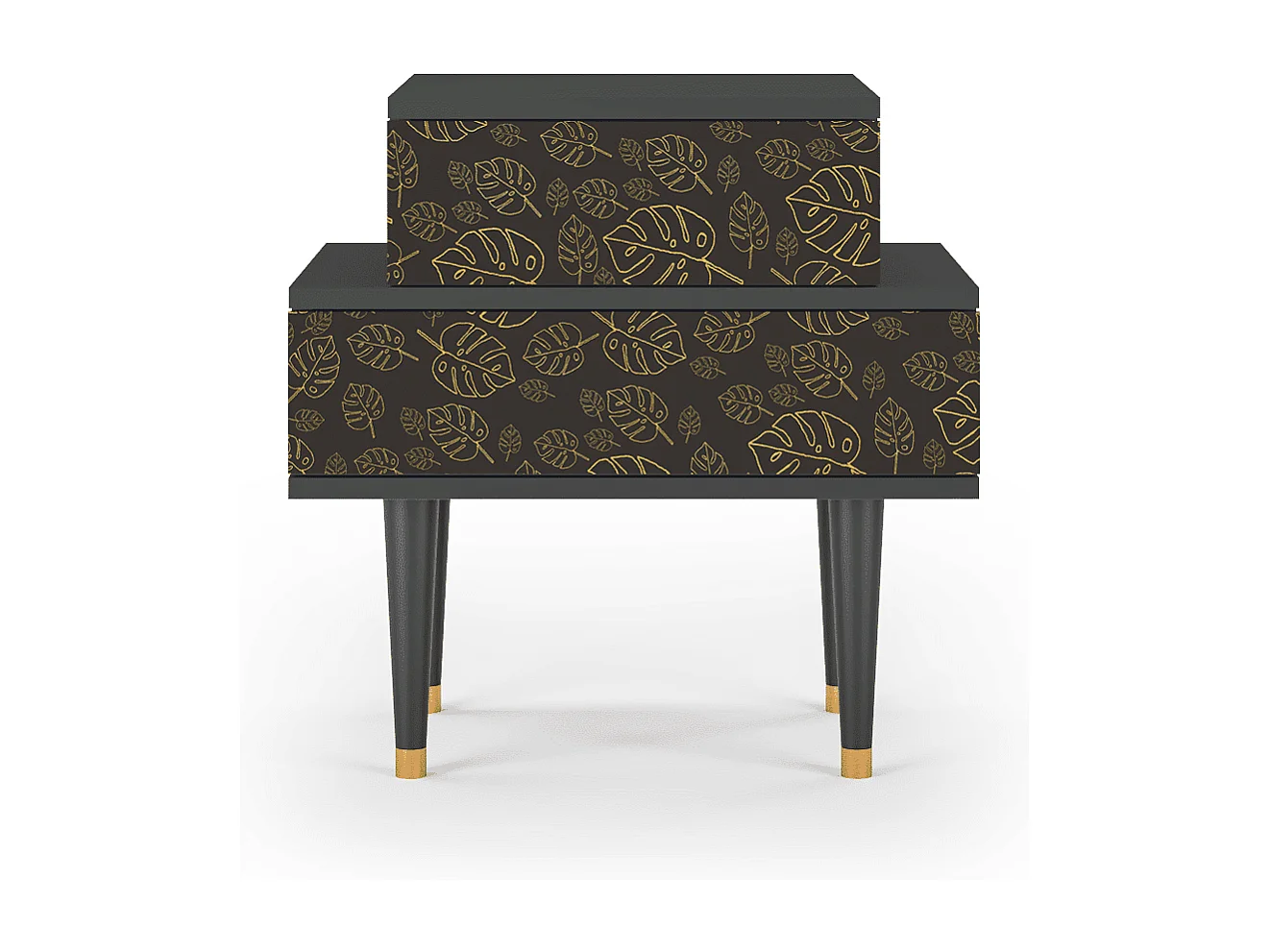 Table de nuit - 58х58х41 cm - NS1 - Fall Of The Leaves, Anthracite