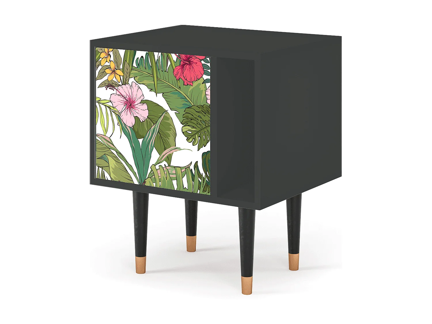 Table de nuit - 57х69х48 cm - S2 - Verdant Tropics, Anthracite