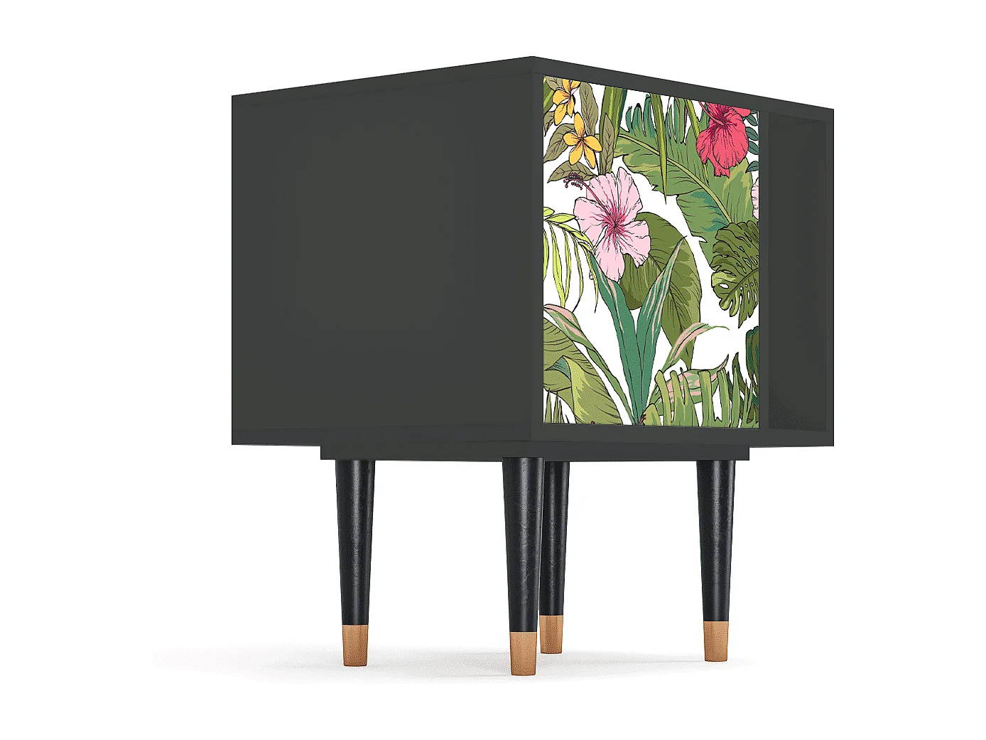 Mesita de noche - 57х69х48 cm - S2 - Verdant Tropics, Antracita