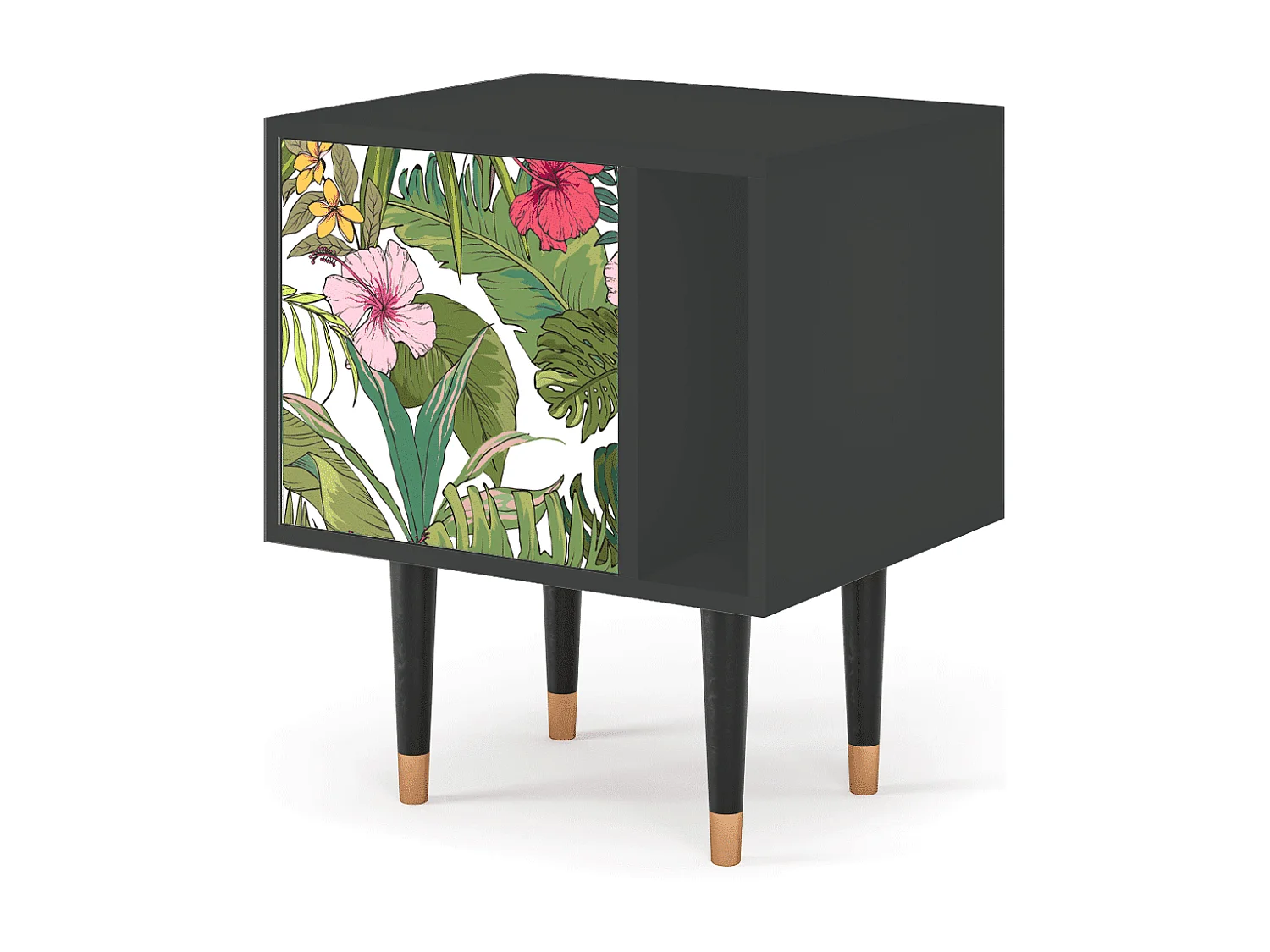 Table de nuit - 57х69х48 cm - S2 - Verdant Tropics, Anthracite