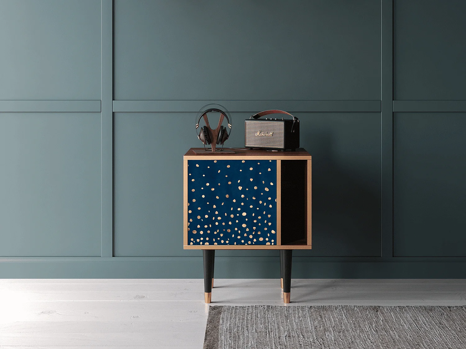 Table de nuit - 57х69х48 cm - S2 - Night Skies, Noyer