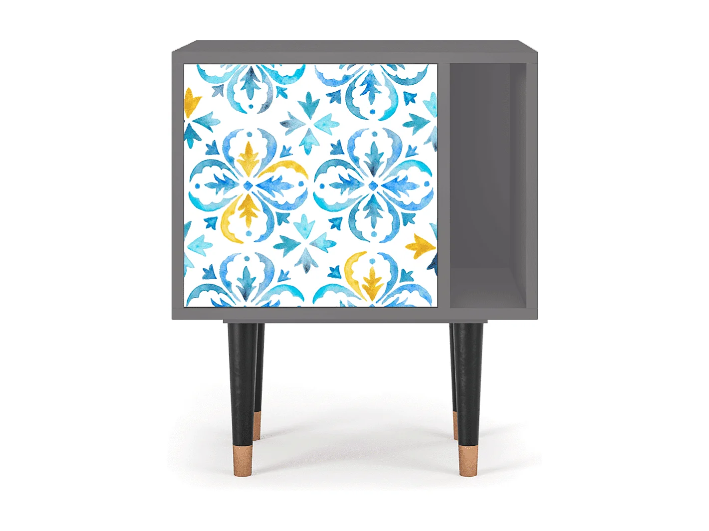 Table de nuit - 57х69х48 cm - S2 - Lisbon Flover, Gris