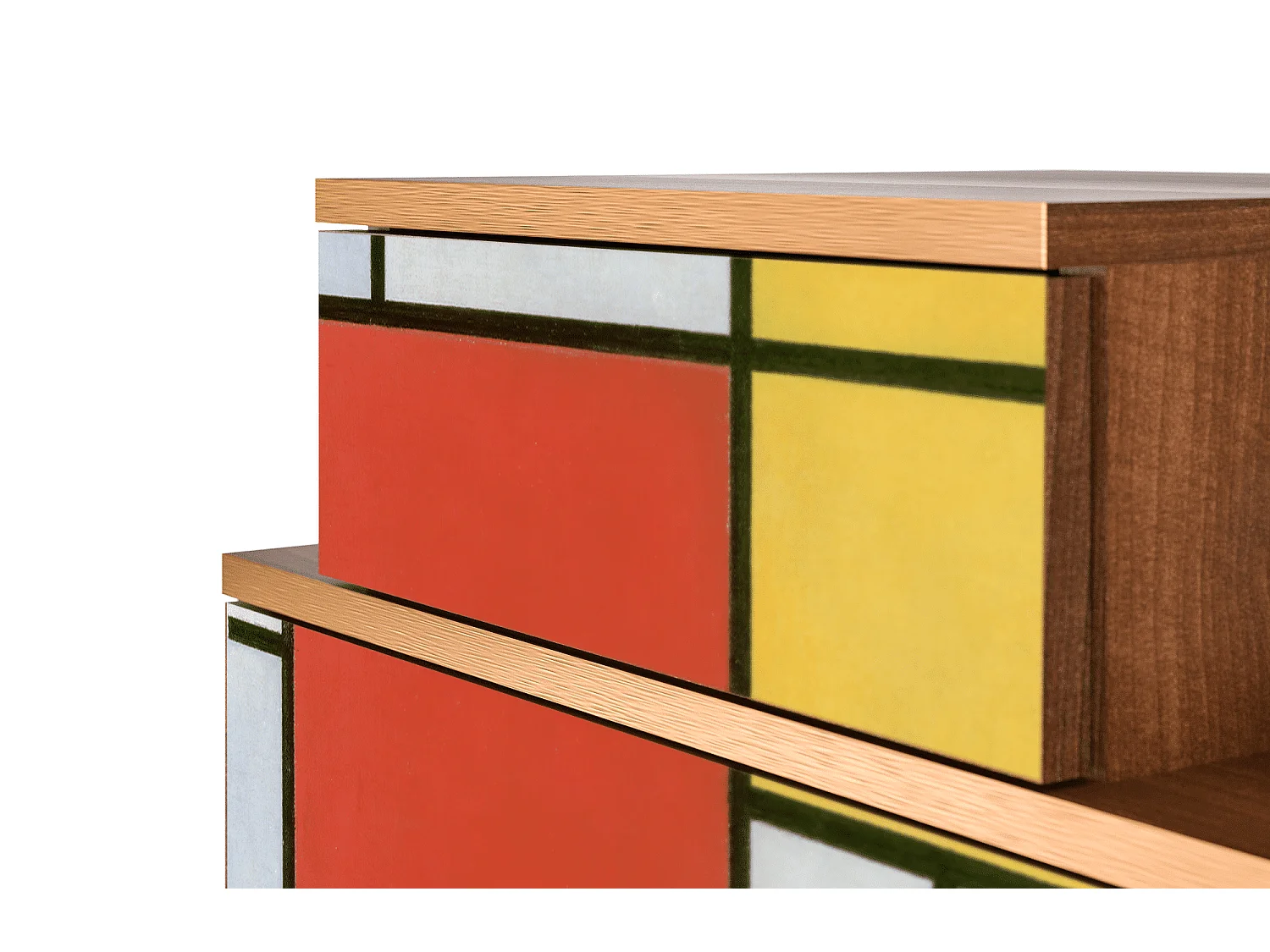 Table de nuit - 58х58х41 cm - NS1 - Composition, Noyer