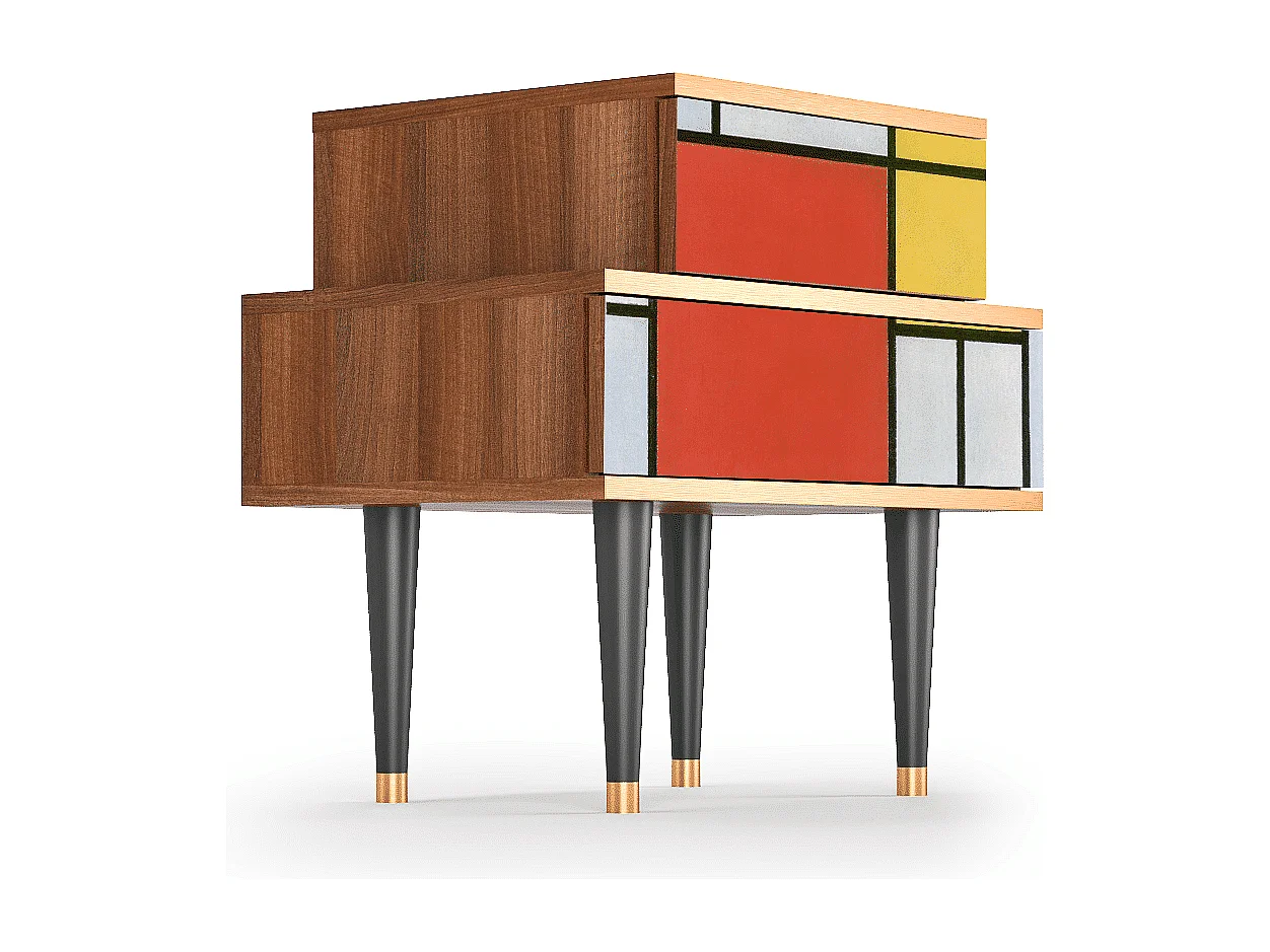 Nachtkastje - 58х58х41 cm - NS1 - Composition, Walnoot