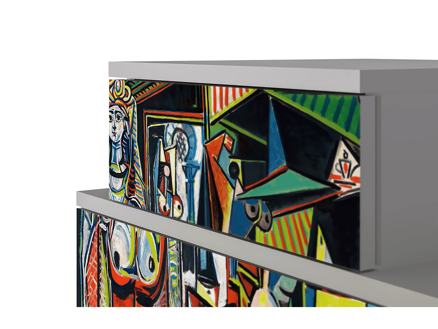 Stolik nocny - 58х58х41 cm - NS1 - Women of Algiers, Szary