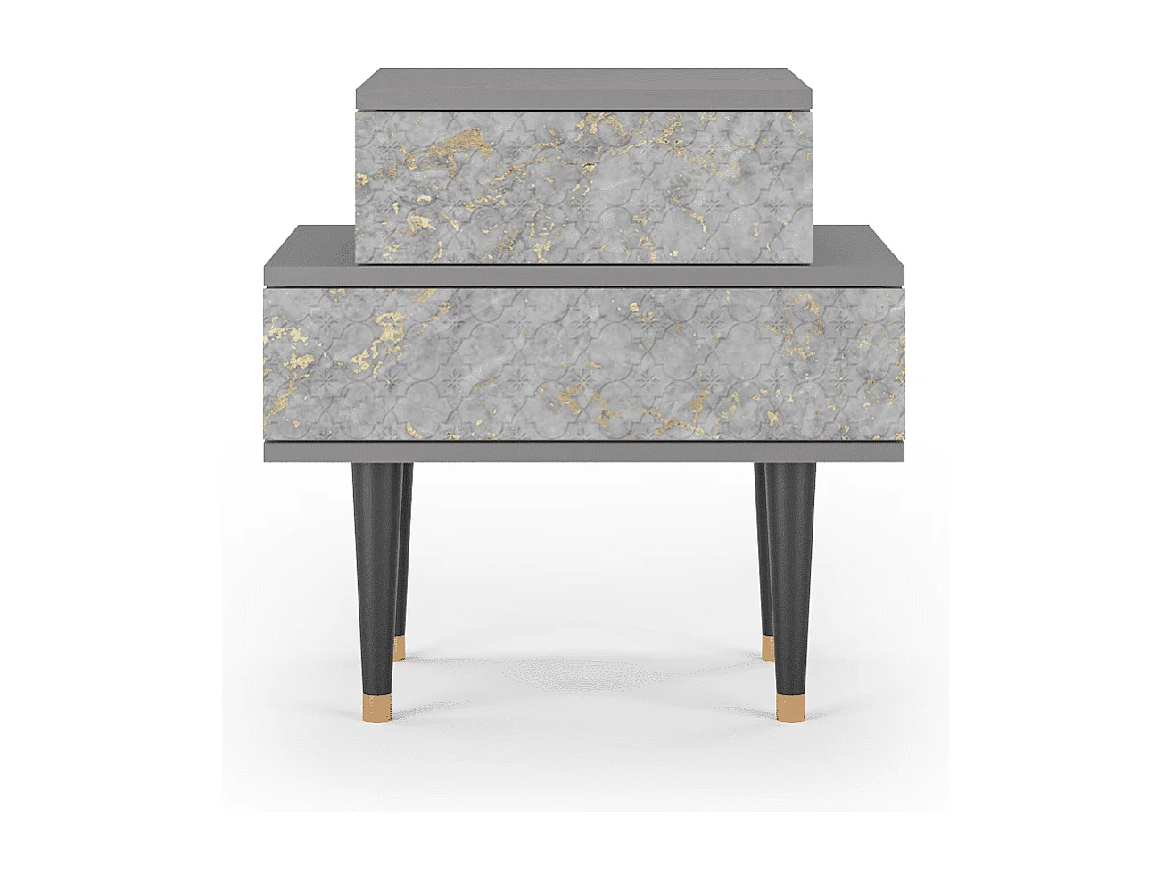 Stolik nocny - 58х58х41 cm - NS1 - Mariana Trench, Szary