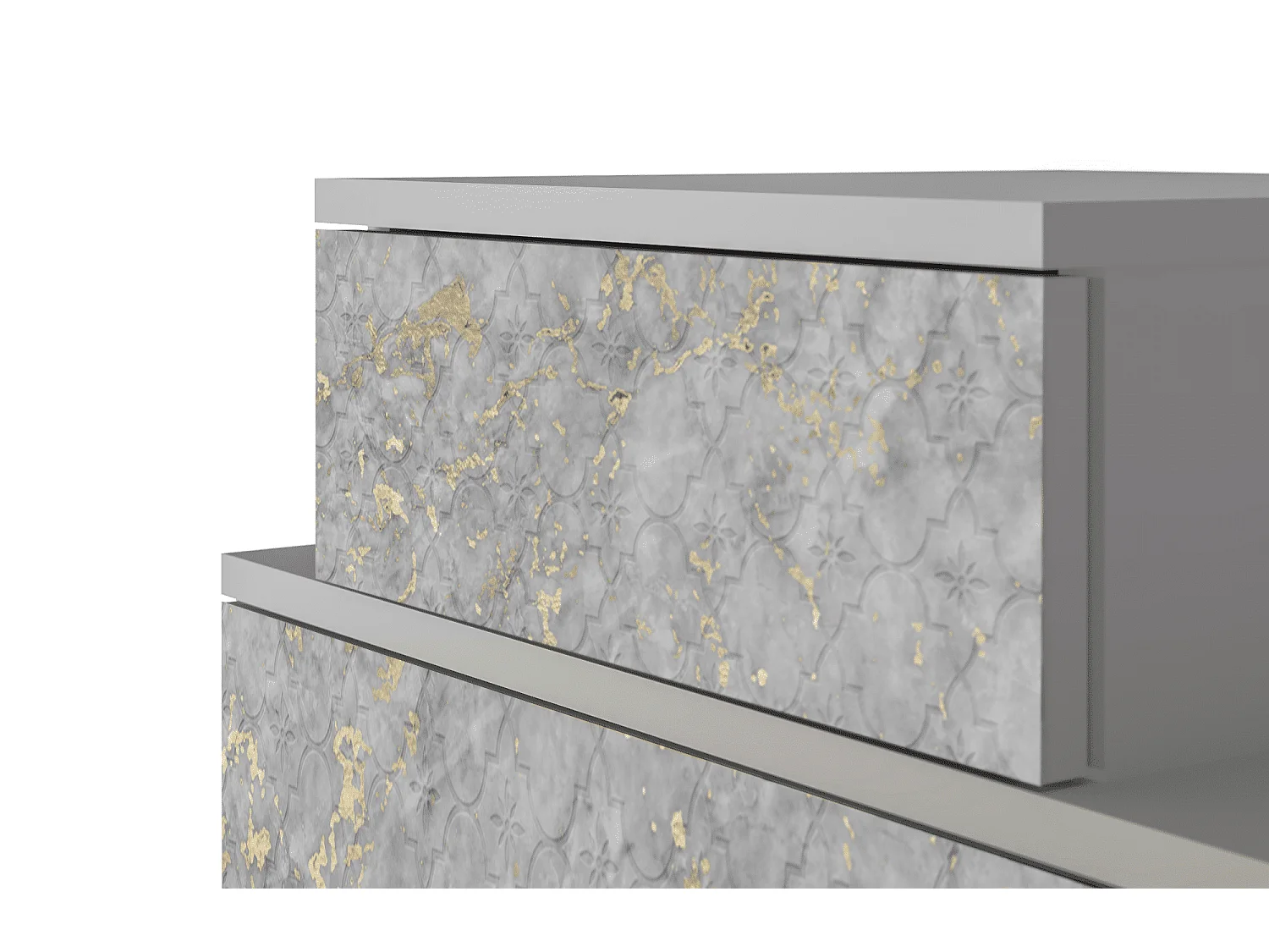 Stolik nocny - 58х58х41 cm - NS1 - Mariana Trench, Szary