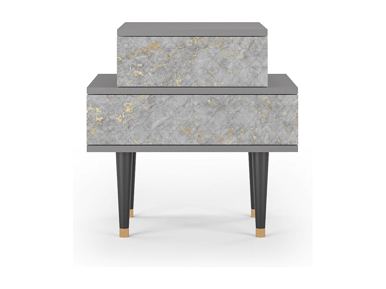 Stolik nocny - 58х58х41 cm - NS1 - Mariana Trench, Szary