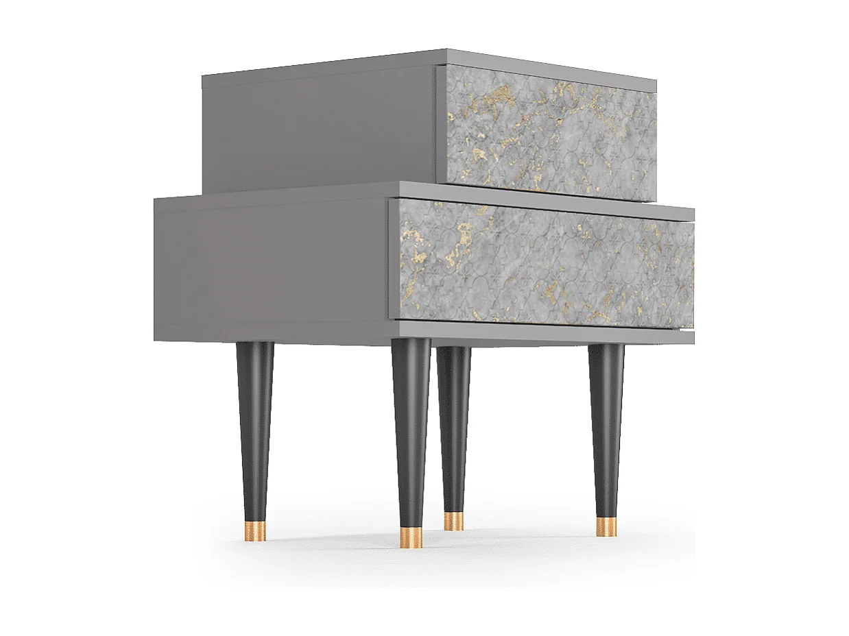 Stolik nocny - 58х58х41 cm - NS1 - Mariana Trench, Szary