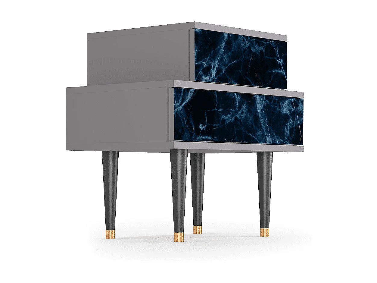 Nachtkastje - 58х58х41 cm - NS1 - Deep Ocean, Grijs