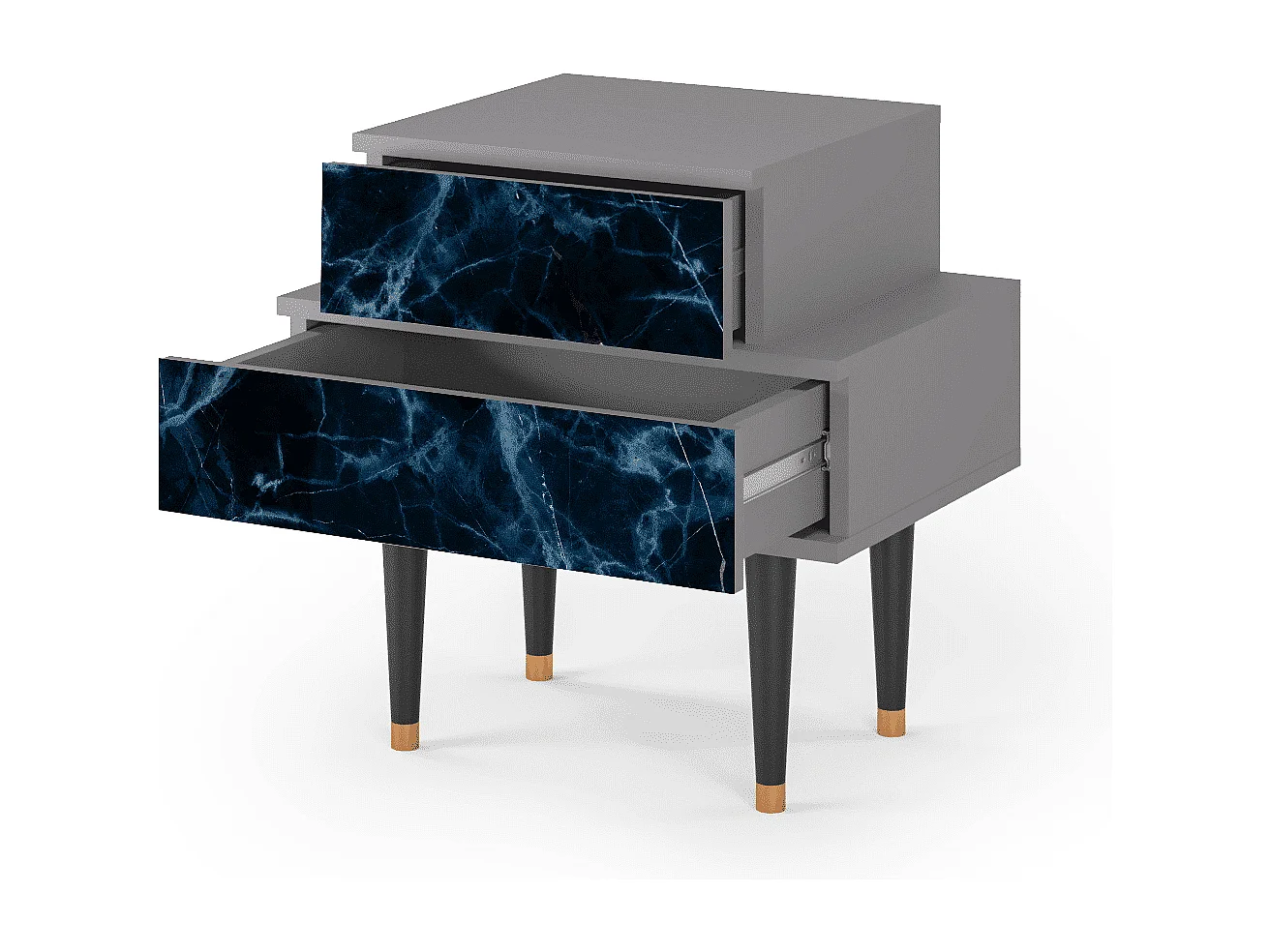 Nachtkastje - 58х58х41 cm - NS1 - Deep Ocean, Grijs